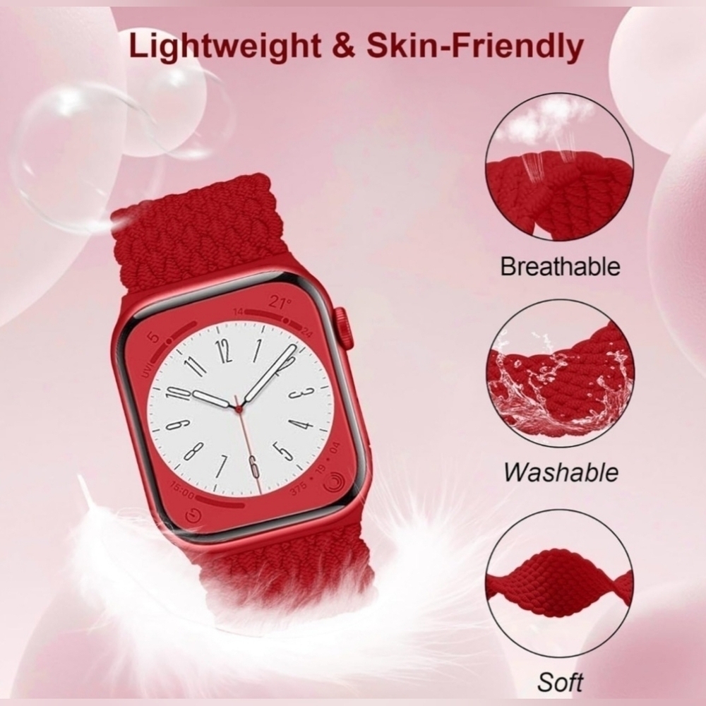 Apple watchband braided stretchy nylon